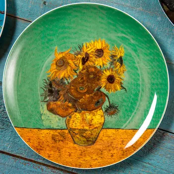 Obraz Van Gogha dizajn, porcelánové a keramické dosky a 8 palcový tanieri sady