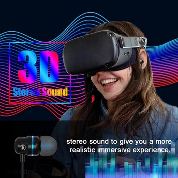 Zníženie hluku VR Hru In-ear Slúchadlá Drôtové Slúchadlá Vľavo, Vpravo Oddelenie pre Oculus-Quest VR Headset Príslušenstvo