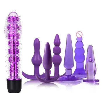 7PCS 4 Farby Sex Hry Súprava 10 Rýchlosť Bullet Vibrátor Pre Páry Análny Vibrátory Zástrčky Dospelých Sex Produkty Stanovené