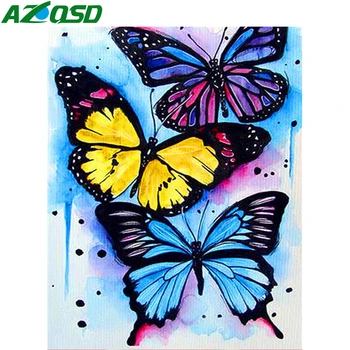AZQSD 5D Daimond Maľovanie Mozaiky Motýľ Zvierat Diamond Výšivky Obraz Kamienkami Plné Námestie Vŕtať DIY Domova