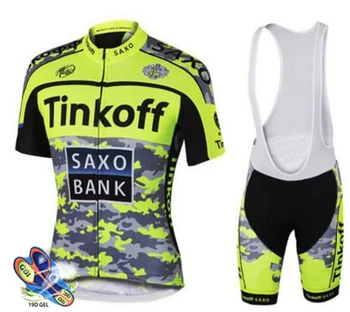 2020 Saxo Tinkoff Bank Ropa Ciclismo de carreras Ropa Ciclismo Jersey 19D náprsníkové nohavice cyklistika dres nastaviť triatlon skinsuit