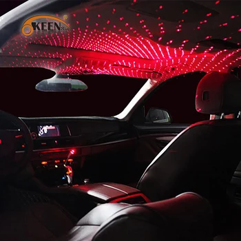 OKEEN Nové Auto Strechy Star Light Interiérové Mini LED Hviezdna Laser Atmosféru Okolitej Atmosféry Galaxy Dekorácie Svetlá, USB Konektor