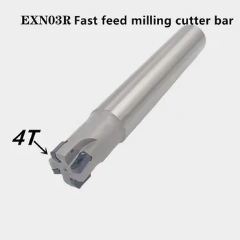 CNC frézovanie fréza bar EXN03R 24 mm 25 mm 26 mm-4t-taktné HSS frézka zliatiny fréza bar LNMU0303ZER ultra-high feed vložiť EXN03
