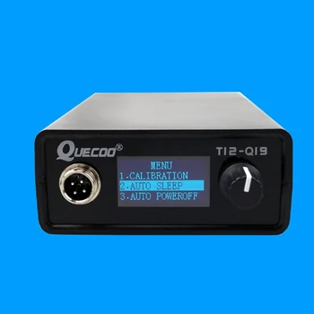 QUECOO T12-otázka č. 19 OLED 1.3 Palcový Digitálny Displej Spájkovacie Stanice Elektronické AC/DC Interface,5 Železa Tipy(EÚ Zástrčky)