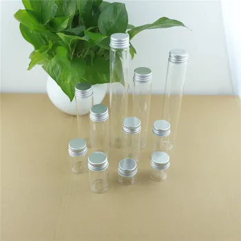 24PCS/veľa 30*70 mm 30ml Roztomilé Malé Sklenené Fľaše, Hliníkové Krytky Drobné Sklenené Poháre Ampulky Transparentné Sklenené Nádoby Parfum Fľaše