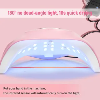 Hz 180w UV Lampa na Nechty, Vlasy Pro UV LED Gél na Nechty Lampa Rýchle Vytvrdnutie Gélu poľský Ice Lampa na Nechty, Manikúra Lampa na Sušenie Nechty