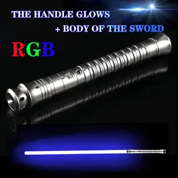 YQ qingling Lightsaber Sily Nabíjateľná Farby Zvuku Kovové Rukoväť Meča Svetla Bar v Štýle Saber 100 cm RGB Light Saber