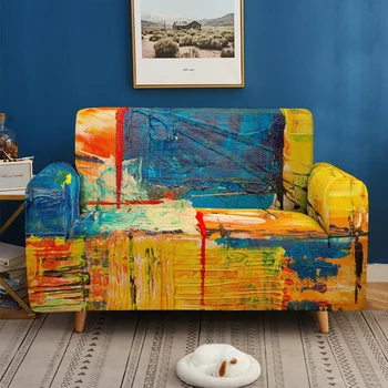 Graffiti art 3D printin Gauč Kryt Mandala Vzor Gauč vzťahuje na gauč uterák Nábytok do Obývacej Izby Ochranné Kreslo rozkladacie gauče