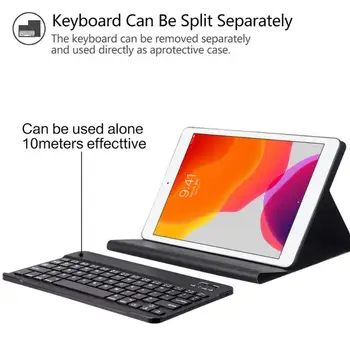 Wireless Keyboard Case for iPad 10.2 Kožené Bluetooth Klávesnica Ochranných pre Apple iPad 7. Generácie A2197 A2200 A2198 Kryt
