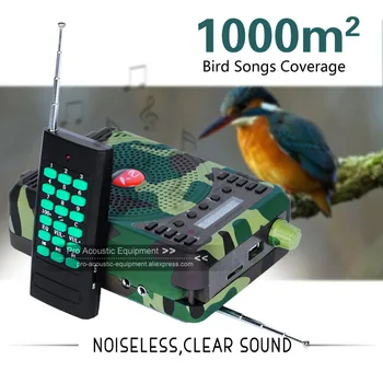 Kamufláž Elektronika Vták Volajúceho umelé návnady na Lov Predator Zvuk Prehrávač Hra Hovory MP3 Reproduktor, Diaľkové Ovládanie ,888PCS Vtáčie Piesne