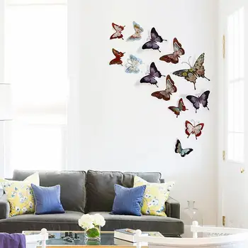 Moderné 3D Kované Železné Simulácia Motýľ Plavidlá Výzdoba Domov obývaciu izbu Pozadí Stene Visí Ozdoby Hotel nástennú maľbu