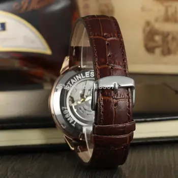 FSG8083M3R1 Najnovšie Automatické pánske luxusné obchodné hodinky s hnedým koženým remienkom za dopravu zadarmo s original darčekovej krabičke