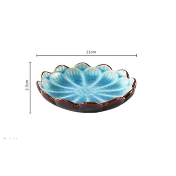 Japonský Krásne Lotus Keramické Snack Jedál Doska Underglaze Kvetinový Porcelán Omáčkou Jedlo, Dezert Ovocie, Maslo Zásobník Malé Dosky