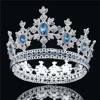 Luxusné Crystal Tiaras a Koruny, Svadobné Headdress Royal King Diadem Módne Koruny Svadobné Vlasy, Šperky, Doplnky