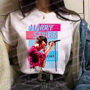 Vogue Harry Styles grafické tričko ženy Melón cukru Topy Ružová Láska Na Turné Harajuku TPWK Motýľ žltá Úsmev Tee žena