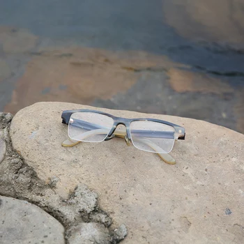 Klasické luxusné Nilerun značky business pol rám semi-obvodový rám okuliarov horn optické okuliare na čítanie okuliare slnečné okuliare