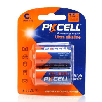 PKCELL 4Pcs Alkalické Batérie LR14 C Veľkosť 1,5 V U11 MN1400 Jednorazové Batérie na Jedno Použitie Batérie
