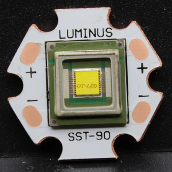 1PCS Luminus SBT-90 30W LED Žiarič 2500LM Biela 6500K Modul PCB 20 mm Meď +SBT-90 LED Driver Rada