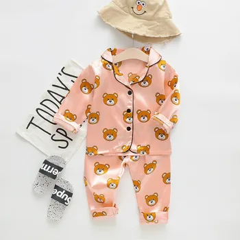 Detské Pyžamo Nastaviť Dieťa Chlapec Dievča Oblečenie Letné Sleepwear Nastaviť Deti Cartoon Tlačených Topy+Šortky Batoľa Oblečenie Sady