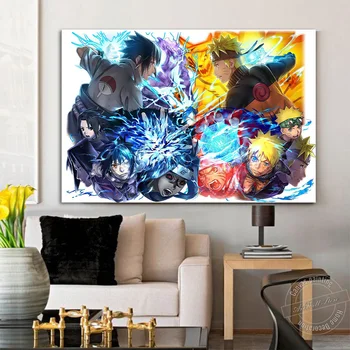 Bez rámu Naruto Anime Plagát Sasuke Komiksu, Maľby Nástenné Art Obrázok pre Obývacia Izba Dekor Pozadí Steny Dekor Nálepky dary