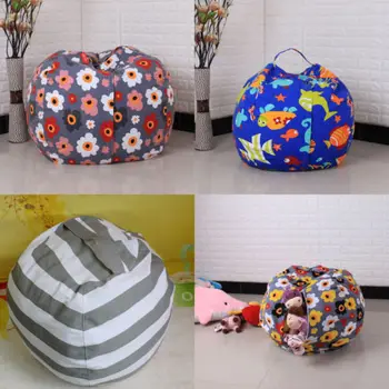 Nové Kreatívne Moderné Skladovanie Plyšáka Skladovanie Bean Bag Stoličky Prenosné Deti Oblečenie Hračky Skladovanie Tašky Hot Predaj Na Sklade