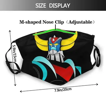 Grendizer Z Goldorak Anime Japanime Kaiju Umývateľný Vytlačené Úst Masku na Tvár Vetru, Prachu Doklad s Filtrom Polyester Ochrany