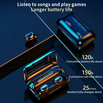 Bluetooth V5.0 Slúchadlá Bezdrôtové Slúchadlá S Mikrofónom Športové Vodotesné Slúchadlá 2200mAh Plnenie Box Pre iOS a Android