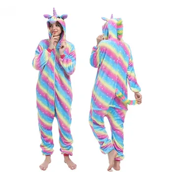 Unicorn pyžamo detské Pyžamo Zvierat Onesie Detský Kostým Pyžamo Chlapci Dievčatá Flanelové Dúha Unicorn Sleepwear