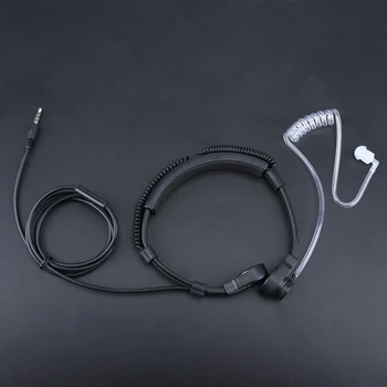 3,5 mm konektor Takticko-Hrdla Mikrofón slúchadlá Covert Nastaviteľné Covert Air Tube Headset s Hrdle Mic pre smartphony