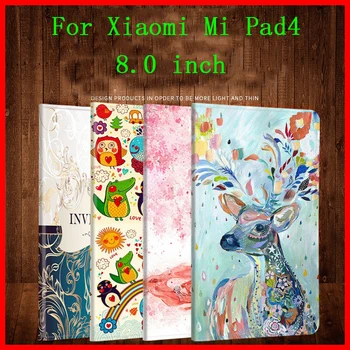 Luxusné PU Kože Flip Prípad Tabletu Pre Xiao Mi Pad 4 MiPad4 Ochranný Kryt Coque Mi Pad4 8.0 palcový Mipad 4 Smart Fundas Shell