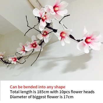 Orchidea umelého Hodvábu Kvetov magnólie viniča veniec Veniec Umelý Flores stenu kvet, Svadobné, kvetinové dekorácie Domova