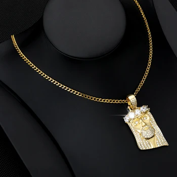 Gotický Mužov Šperky Egyptský Faraón Prívesok Náhrdelníky Zirkón Drahokamu Hip Hop Náhrdelník Zlata Reťazca Choker Collares Mujer