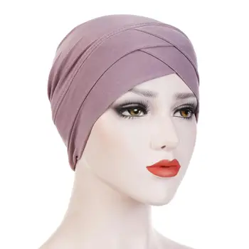 Hijabs Headwrap Hairband Ženy Moslimských Hidžáb Šatku Ženy Moslimských Hidžáb Šatku Vnútorné Hidžáb Čiapky Dámy Islamskej Kríž Hlavový Most