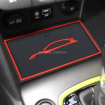 Pre 2018 2019 Hyundai Kona Interiéru Vozidla Brány Slot Pad Non-slip Pohár Mat Proti Sklzu Vnútorné Dvere Groove Rohože Auto Styling Príslušenstvo