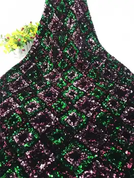 Najnovšie Luxusné Výšivky Velvet S Flitrami Tkaniny Vysokej Kvality Nigérijský Nežnej Čipky Textílie Pre Zimné Party Šaty NN987