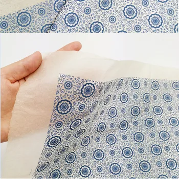 20 KS, prenášací papier pre Keramické underglaze Farebné kvetinové papier Modrá a Biela Nálepka 54x37cm Vysokej Teploty, Keramické obtlačky