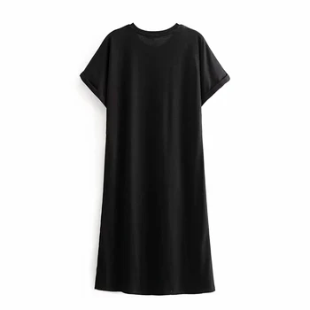 Maxi T Shirt Dress Ženy Lete Vianočný Večierok Sexy Vintage Obväz Pletené Boho Bodycon Bežné Čierne Dlhé Šaty