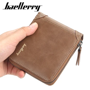 Nové Baellerry pánske krátke peňaženky módne zips kabelku so mince taška muž kórejský multi-karty držiteľom karty vintage krátke peňaženky muž