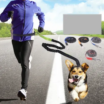 Psa na Vodítku Úsek Pás Beží Pružnosť Ruky Voľne Pet Products Jogging Viesť a Nastaviteľný Pás Lano Pet Príslušenstvo
