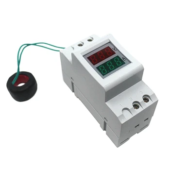 Din lištu Digitálne Napätie Prúd Meter STRIEDAVÝ Voltmeter Ammeter AC 80.0-300.0 V / AC 200.0-450.0 V 100A Volt Amp Monitor
