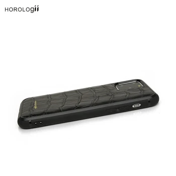 Horologii Vlastné Písmená darčeková sada black croco vzor talianskej kože pre iphone 11 Pro Max Prípade držiteľa karty dropship