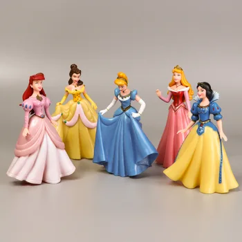 Horúce Disney princezná pohyblivá hračka bábika dlhé vlasy, snehulienka, Popoluška rozprávky trpaslík detskej izby, dekorácie Vianočný darček