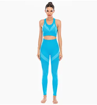 2 kusy telocvični súbor tréning, oblečenie pre ženy prispôsobiť bezšvové športové podprsenka lemom legíny squat dôkaz jogy nastaviť telocvični nosenie
