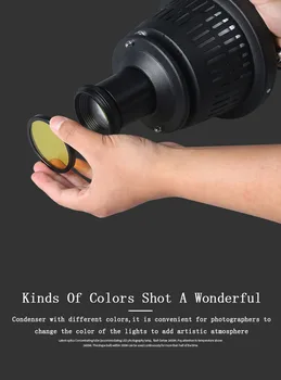 Fotografie Focalize Kužeľovej Snoots Optické Kondenzátora, Tvar, Farba Gél Filtre Umenie Špeciálne Efekty Lúč Flash Light Valca