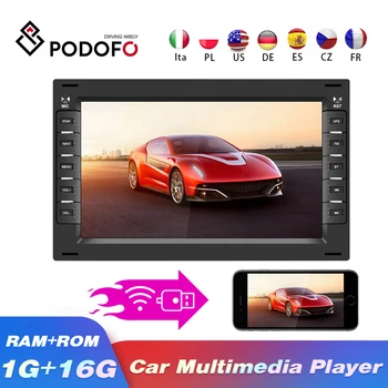 Podofo Rádio GPS 2 Din Android Auto Multimediálny Prehrávač Pre VW, Volkswagen Golf, Polo, TRANSPORTER Passat b5 b6 BORA MK5 SHARAN JETTA