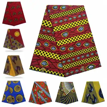 Najnovšie Bavlna Naozajstný Vosk Tissus Textílie 6yard Nigérijský Tissus Vosk Textílie Pôvodnú Vysokú Kvalitu Pagne Novej Africkej Tlače Textílie