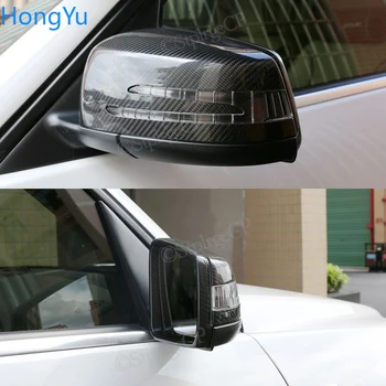 Auto uhlíkových vlákien vzor svetlé čierne spätné zrkadlo kryt zrkadla, dekorácie Pre Mercedes Benz GLA Triedy X156 - 2018