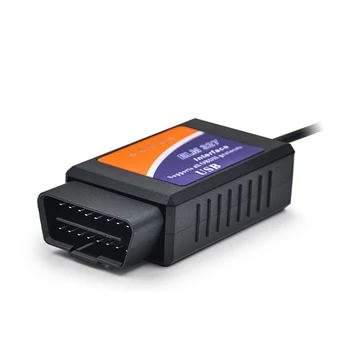 ELM327 USB Kábel Plastové V1.5 OBD/OBDII Diagnostický Rozhranie ELM 327 Auto Auto OBD2 Code Reader Skener Podporuje Všetky Protokoly