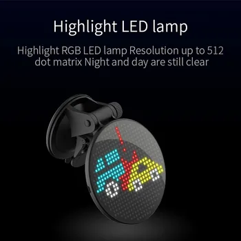 5V Auto LED Displej Svetlo Bluetooth App Riadenie Výraz Obrázok DIY Posúvanie LED Prihlásiť Plné Farby Auta Zadné Okno Svetlo