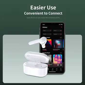 ROCKSPACE V Slúchadlo TWS Odtlačkov prstov Dotyk Bluetooth 5.0 Bezdrôtový Potlačením Hluku Herné Headset Mini Slúchadlá S Mikrofónom